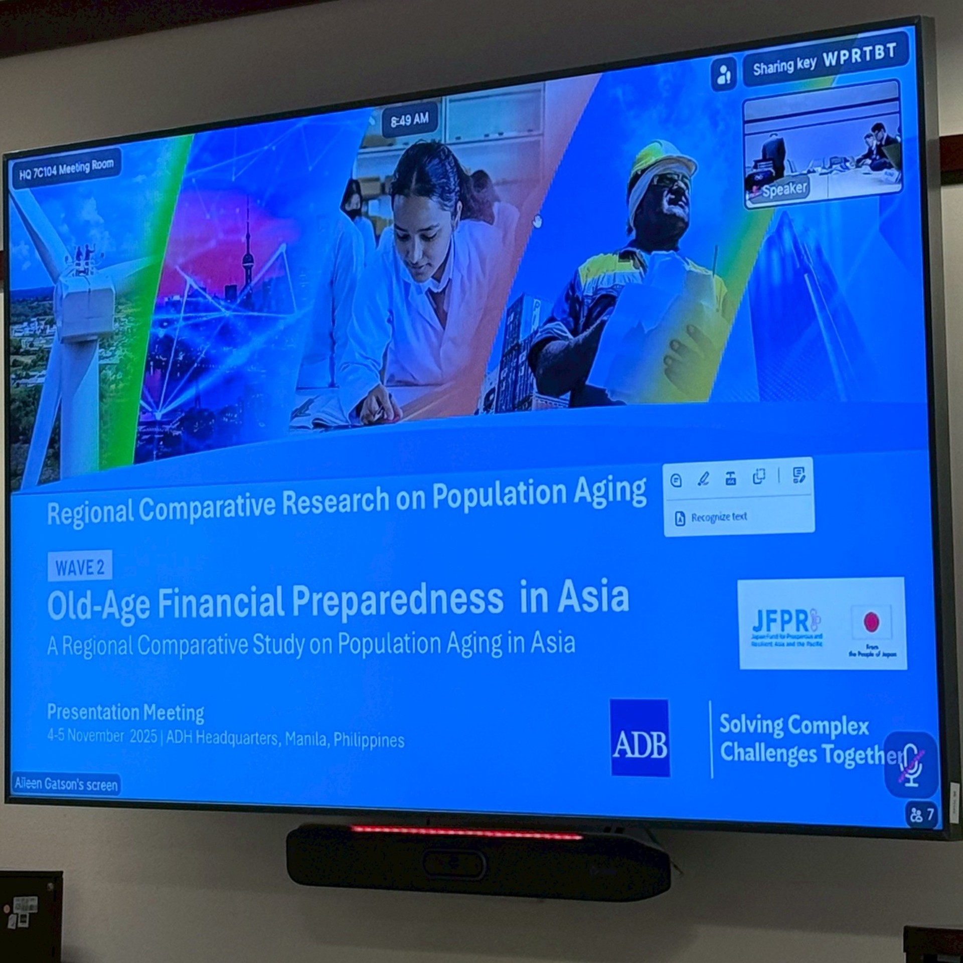 ศูนย์วิจัยสังคมสูงอายุ สถาบันบัณฑิตพัฒนบริหารศาสตร์ ร่วมประชุม Workshop ธนาคารพัฒนาเอเชีย (ADB) ณ กรุงมะนิลา ประเทศฟิลิปปินส์ 4 4